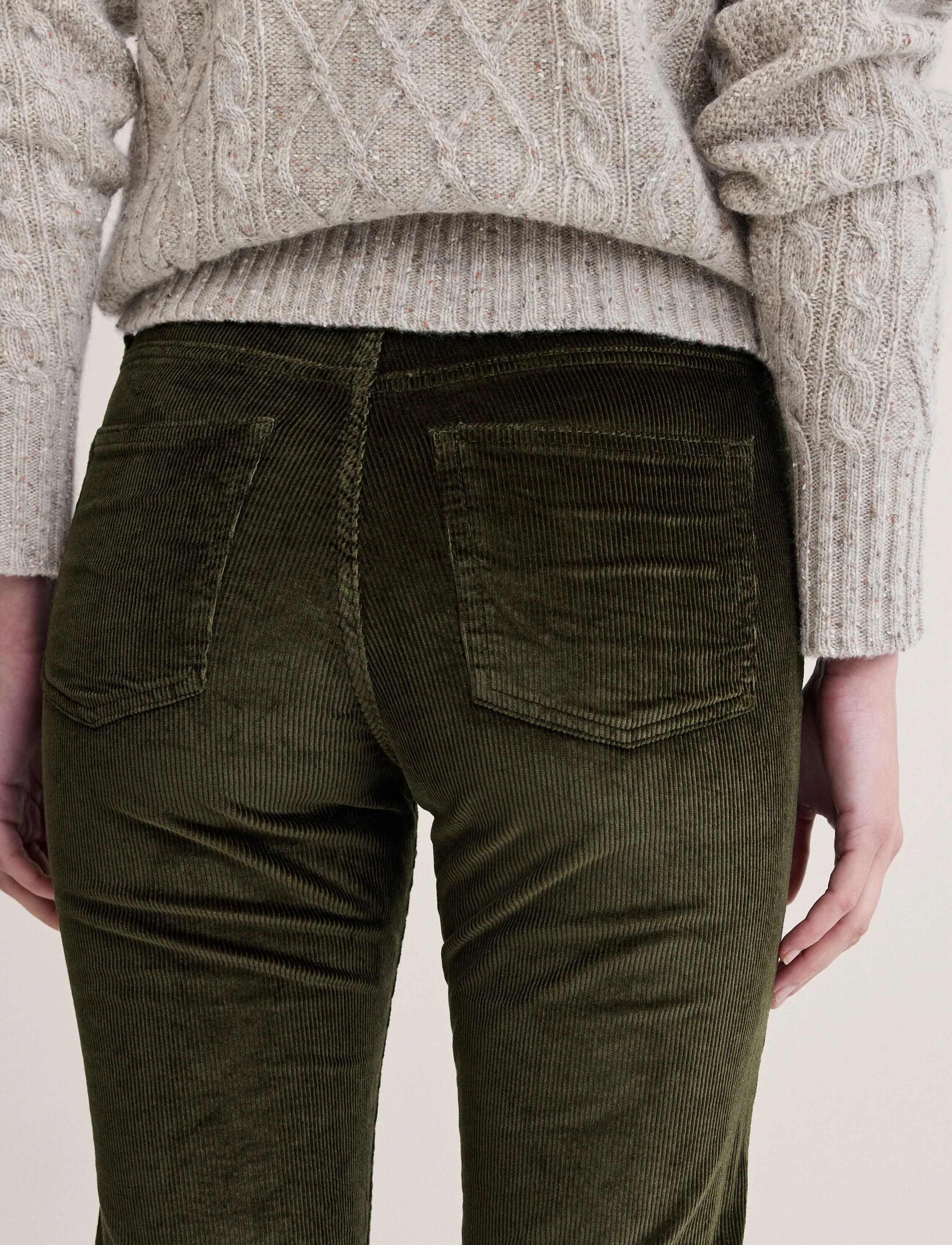 Newhouse - Nora Cord Trousers - hose mit geradem bein - hunter's green - 3
