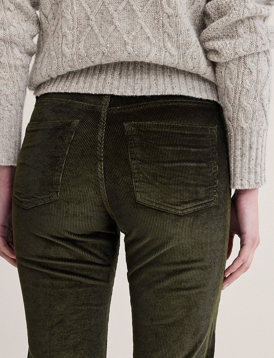 Newhouse - Nora Cord Trousers - hose mit geradem bein - hunter's green - 3