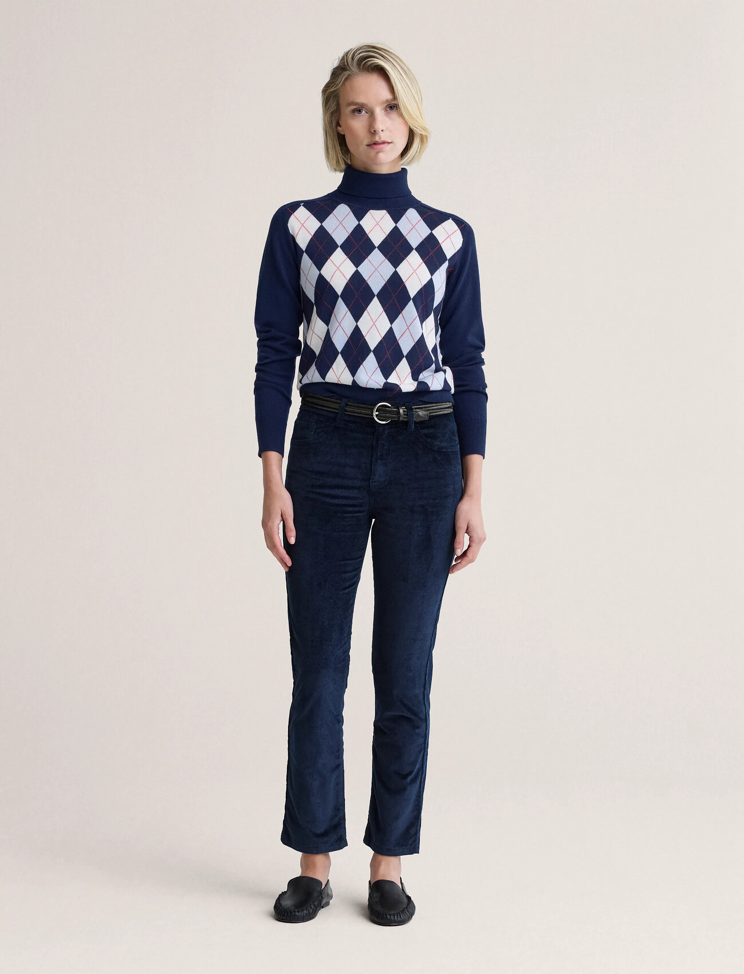 Newhouse Nora Cord Trousers - Kläder - NAVY / navy