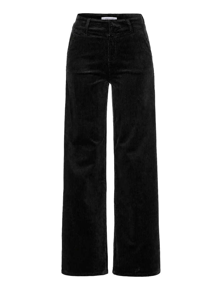 Newhouse - Hedda Cord Trousers - cordhosen - black - 0