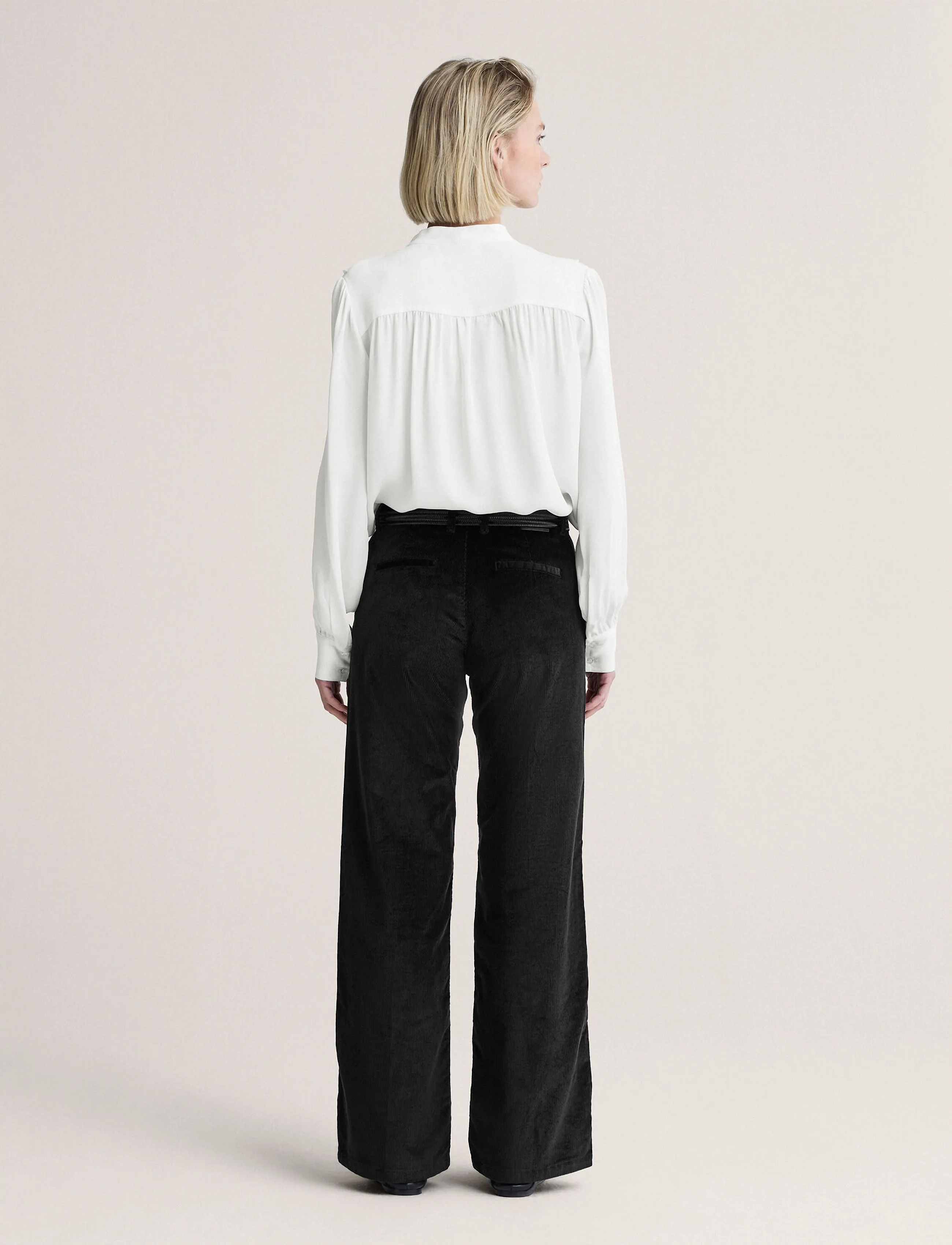 Newhouse - Hedda Cord Trousers - manchesterbyxor - black - 2