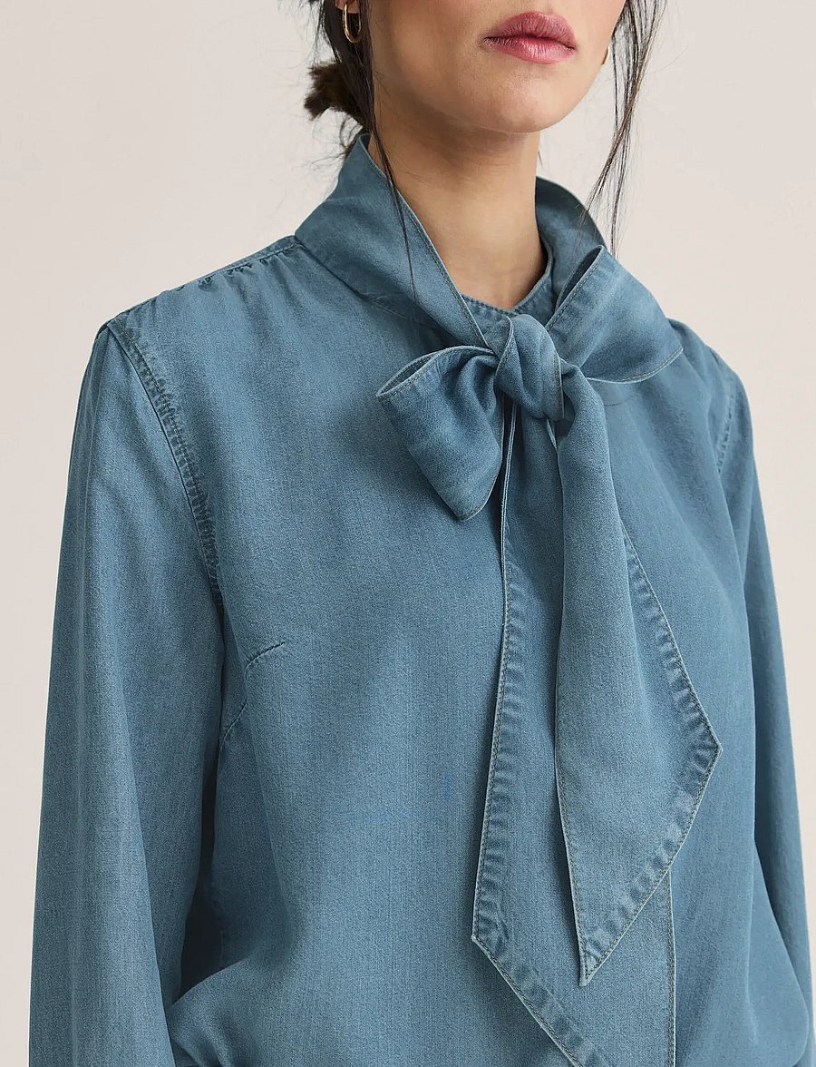 Newhouse - Denise Denim Blouse - denim blue - 2