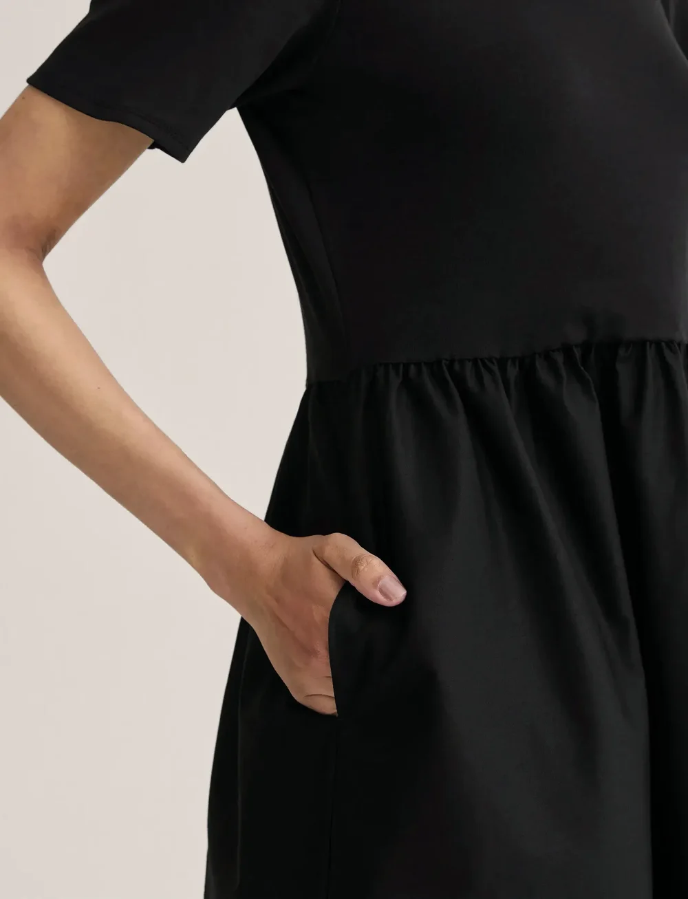 Newhouse - Madde Dress - t-shirt dresses - black - 2