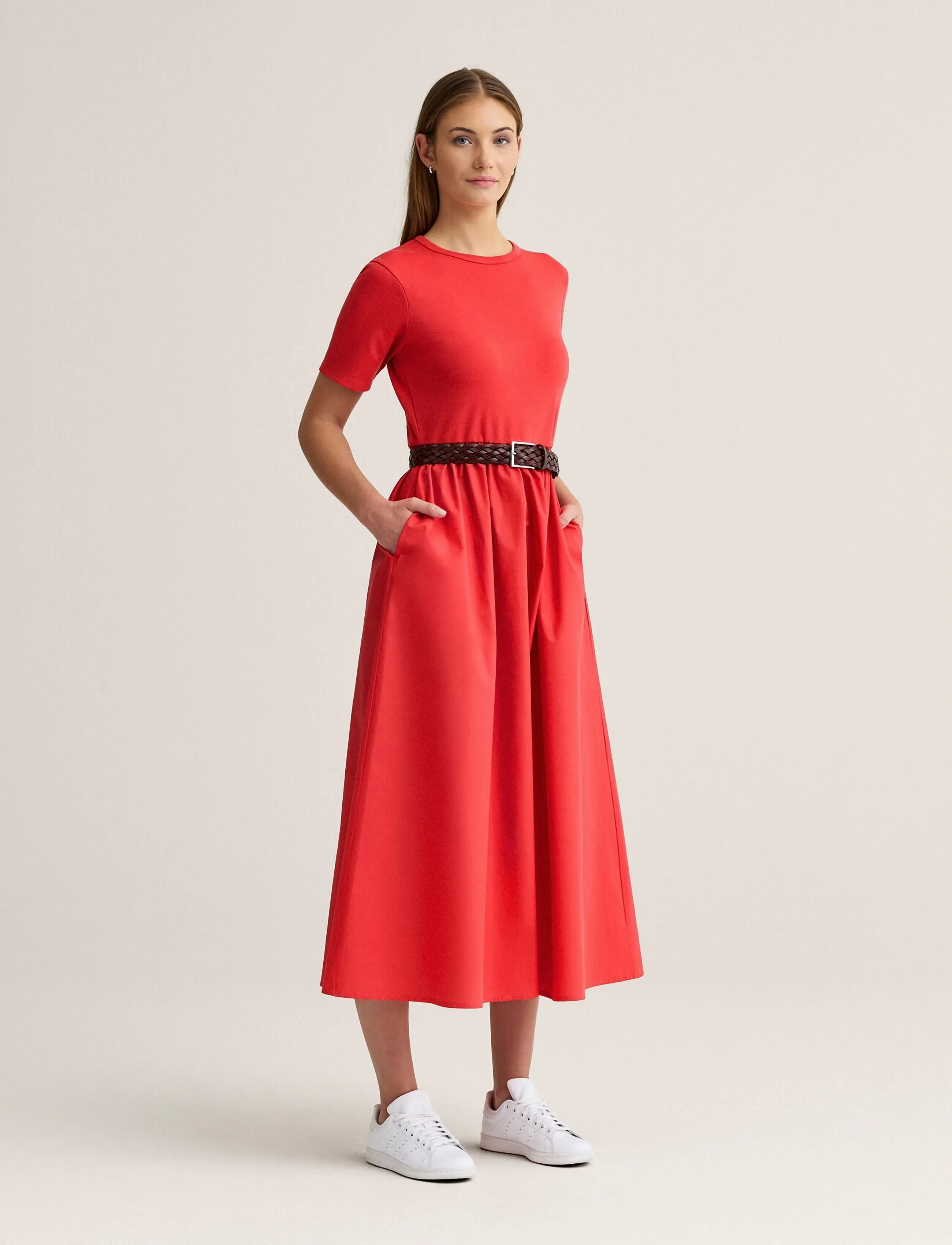 Newhouse Madde Dress - T-shirtkjoler - TRUE RED / red