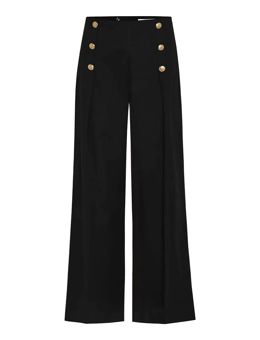 Newhouse - Penelope Trousers - hose mit geradem bein - black - 1