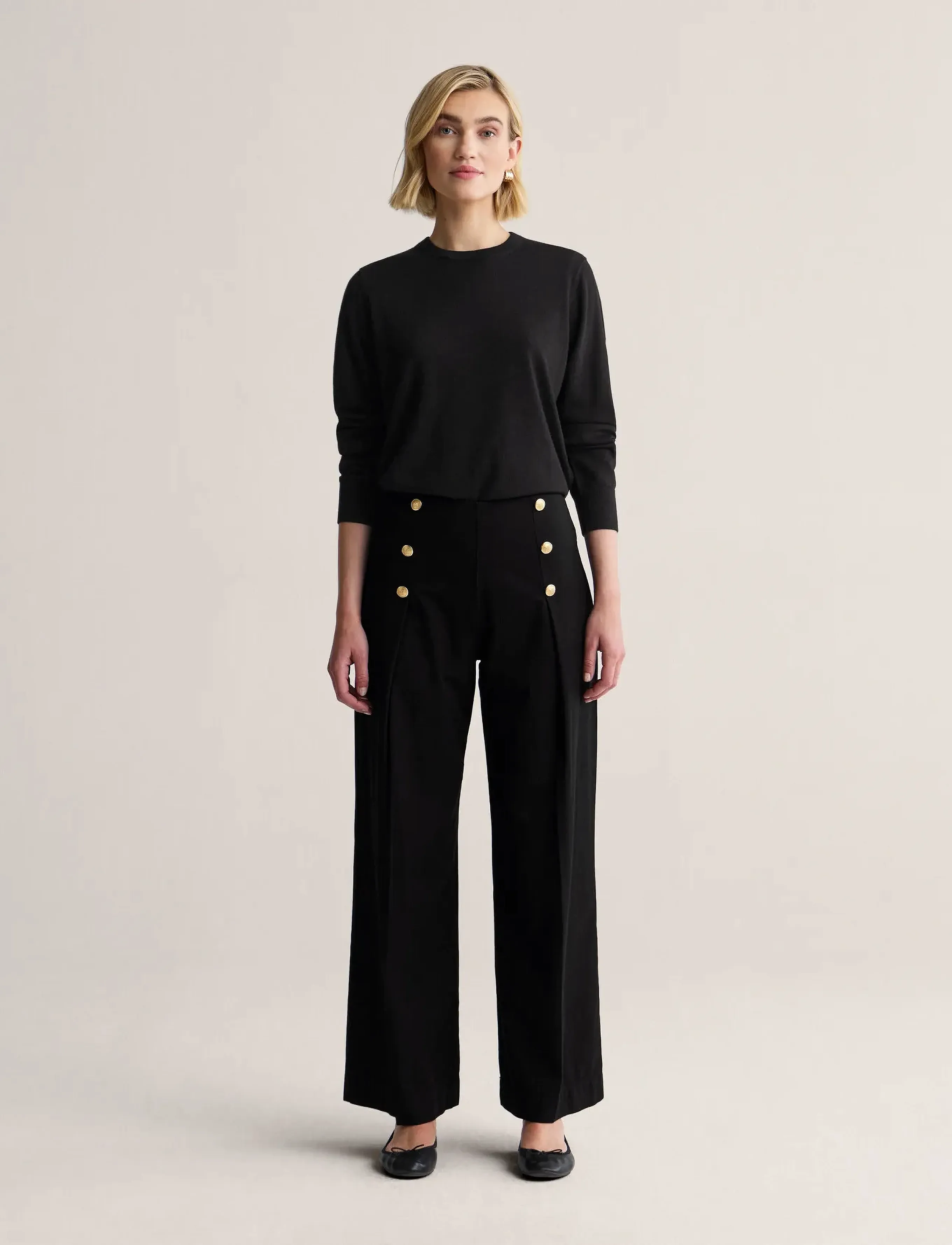 Newhouse Penelope Trousers, 40 78 cm, Black, Bukser > Lige Ben, Dame