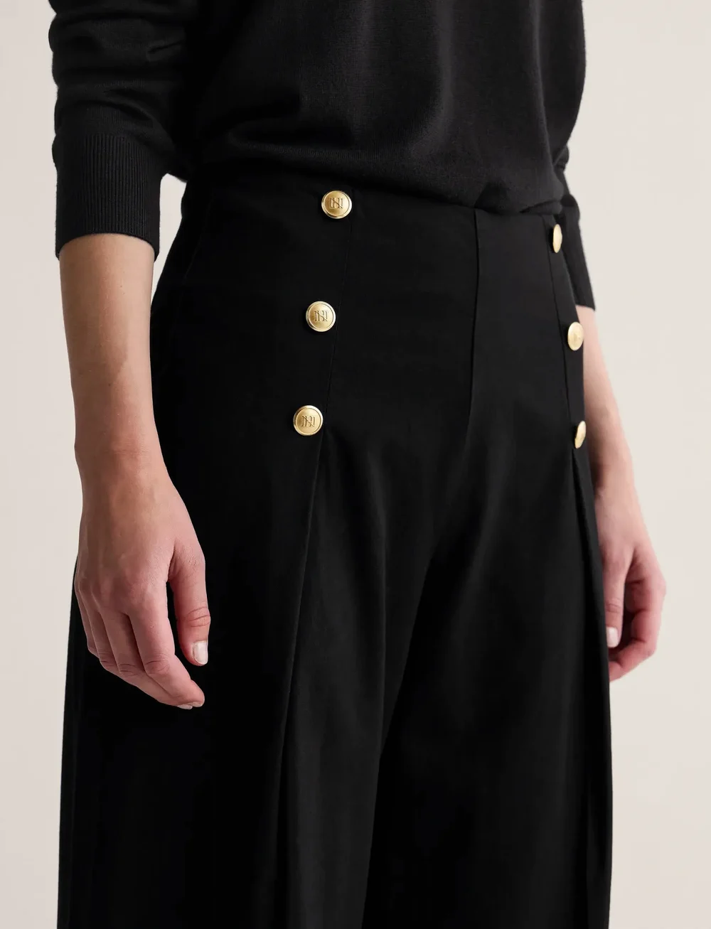 Newhouse - Penelope Trousers - straight leg hosen - black - 2