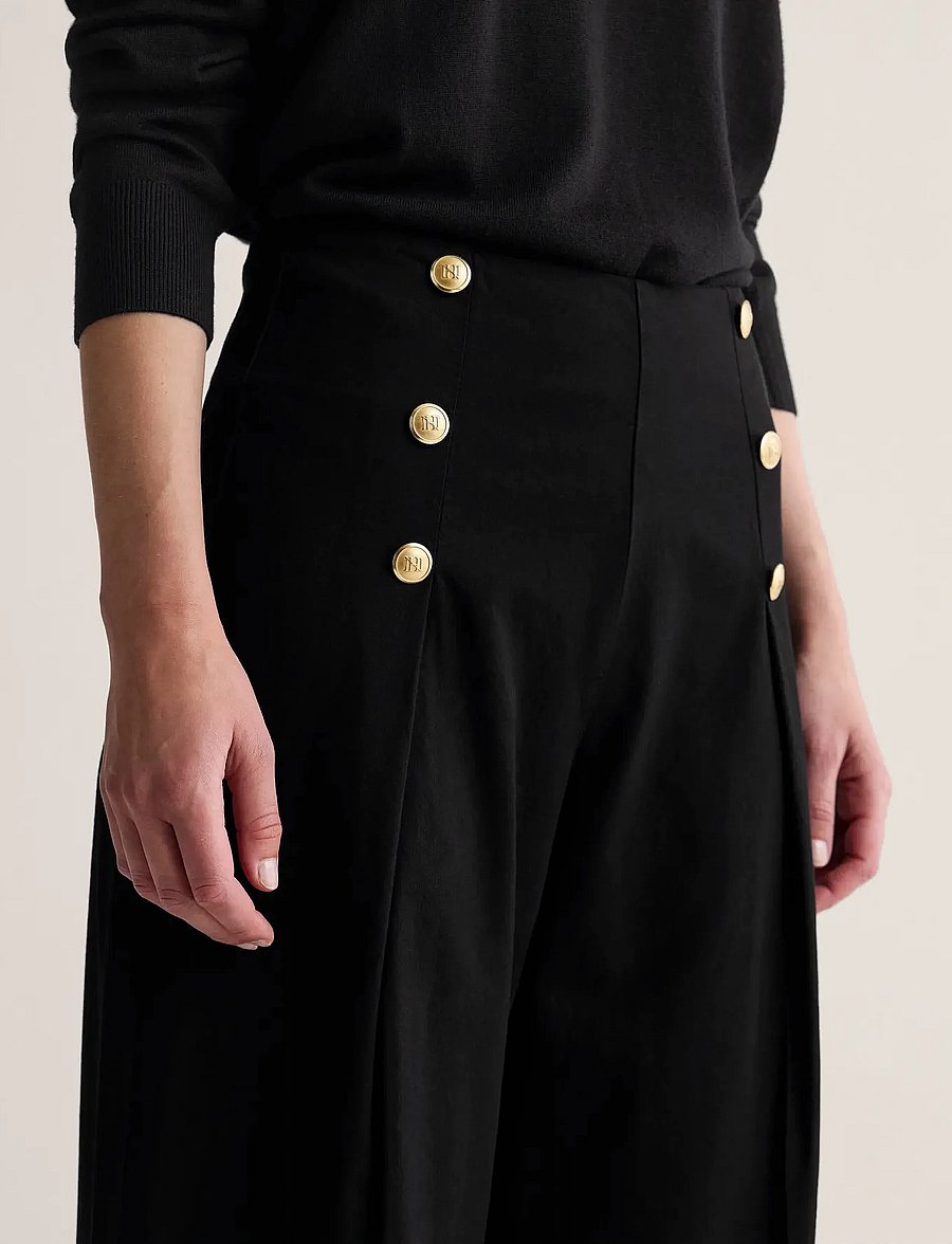 Newhouse - Penelope Trousers - hose mit geradem bein - black - 2