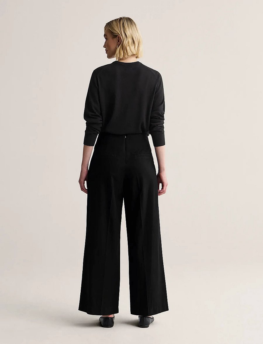 Newhouse - Penelope Trousers - hose mit geradem bein - black - 4
