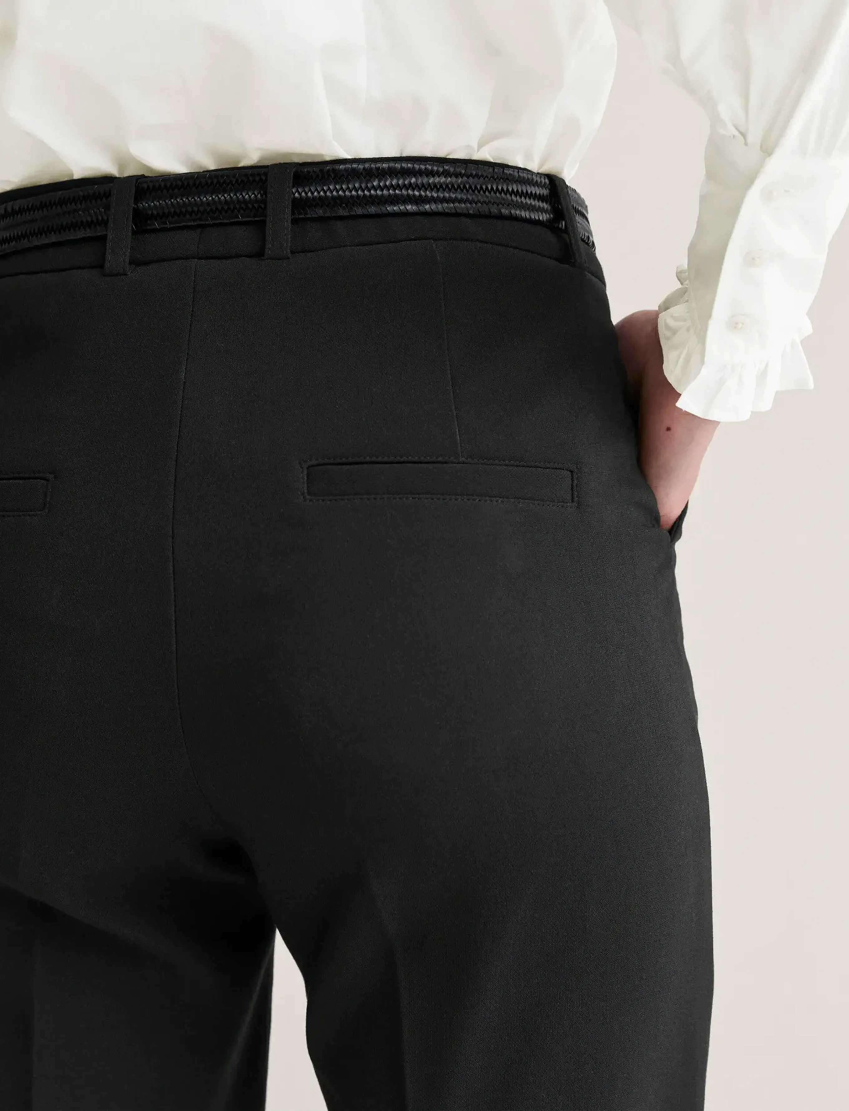 Newhouse - Asli Cigarette Trousers - habitbukser - black - 2