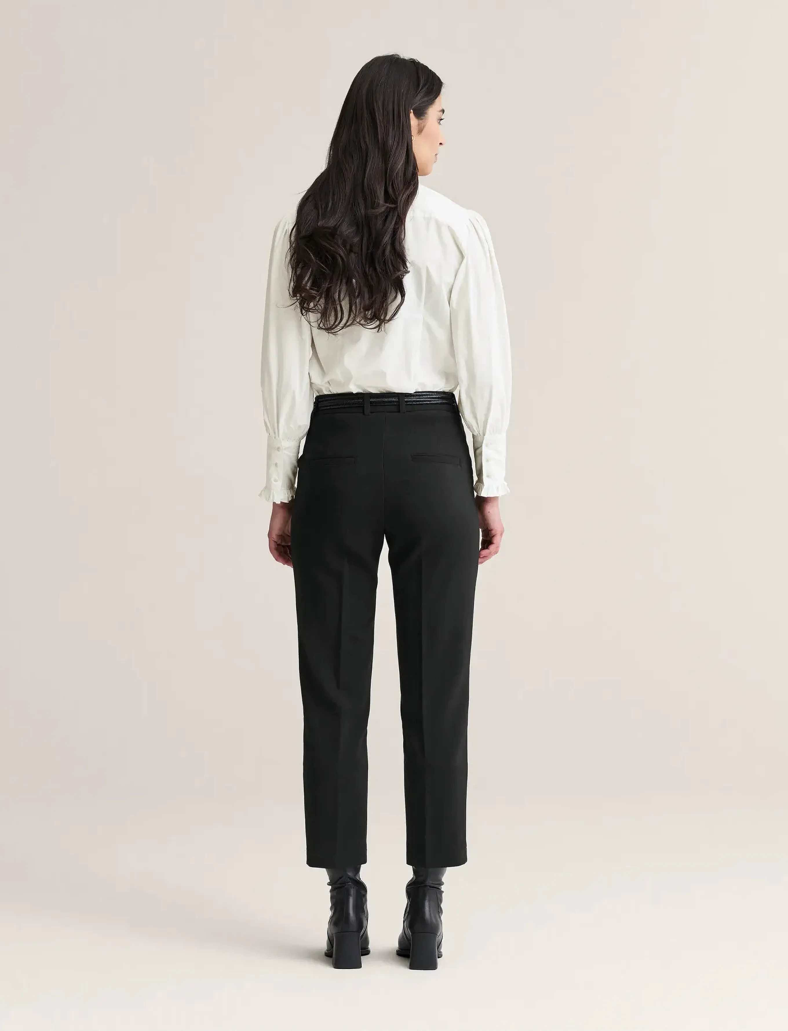 Newhouse - Asli Cigarette Trousers - habitbukser - black - 3