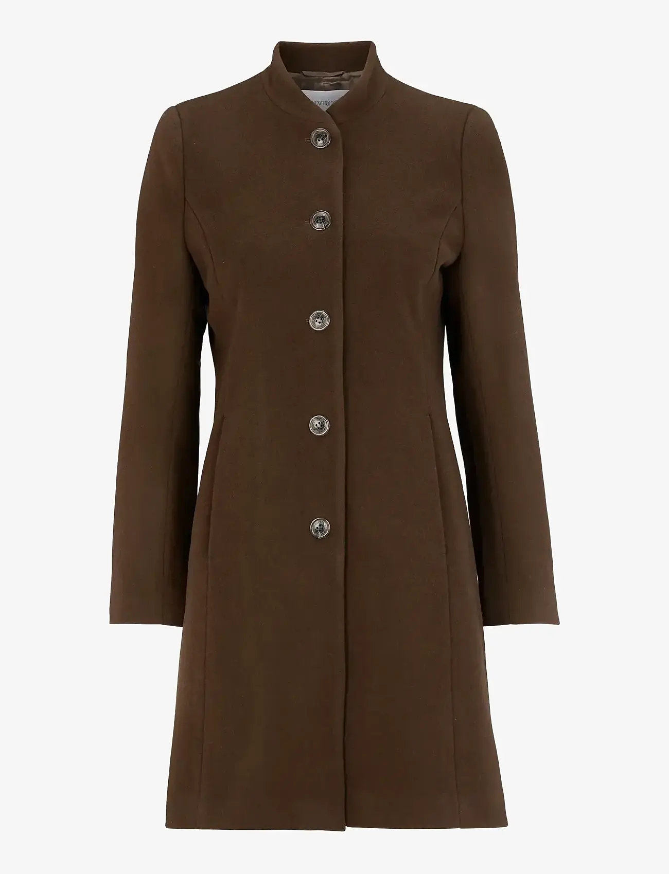 Newhouse - Classic Coat - wollmäntel - chocolate - 1