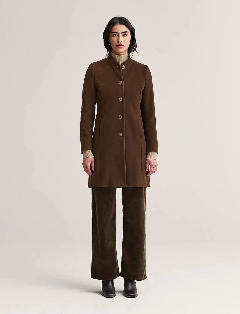 Newhouse - Classic Coat - wollmäntel - chocolate - 0