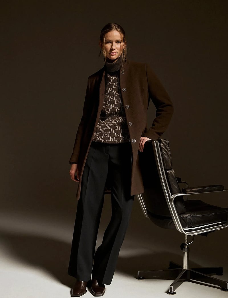 Newhouse - Classic Coat - wollmäntel - chocolate - 3