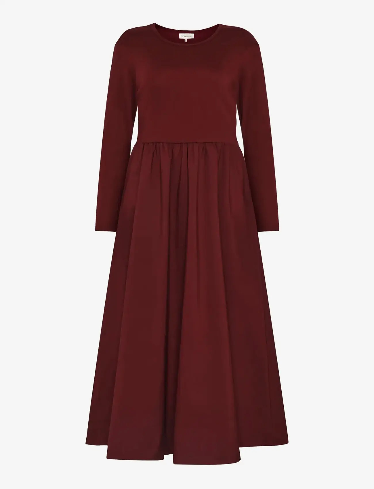Newhouse - Madde long sleeve dress - midikleider - dark burgundy - 1