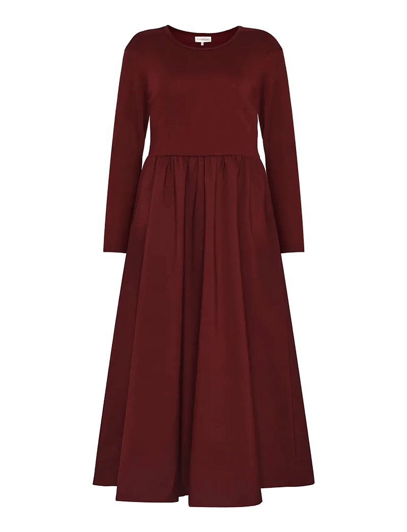 Newhouse - Madde long sleeve dress - midikleider - dark burgundy - 1
