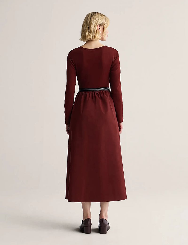 Newhouse - Madde long sleeve dress - midikleider - dark burgundy - 2
