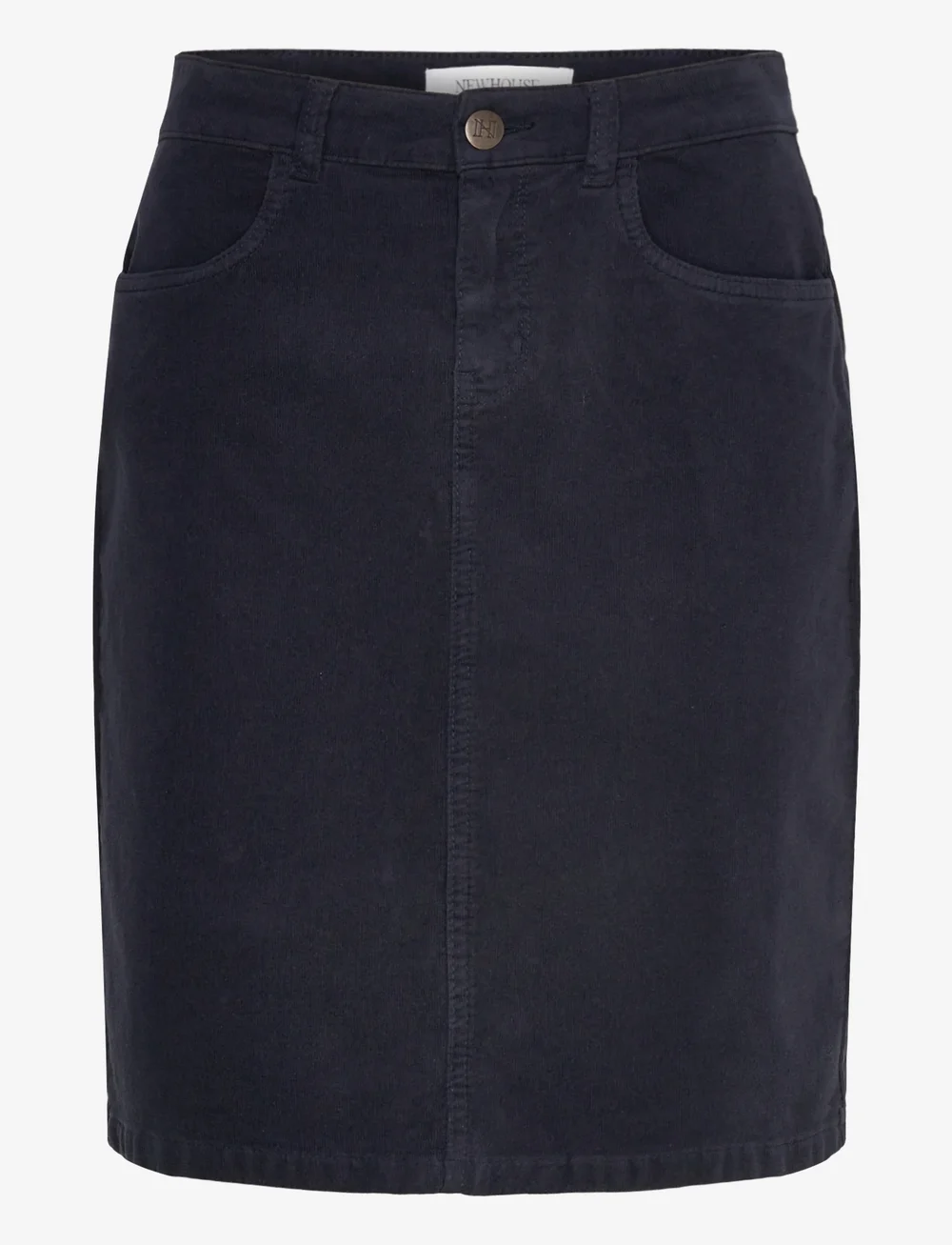 Newhouse - Lisa Minicord Skirt - midi skirts - navy - 1
