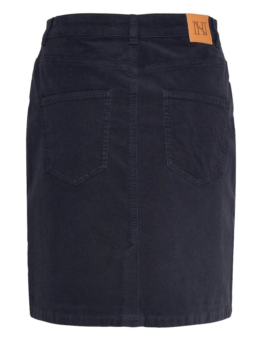 Newhouse - Lisa Minicord Skirt - midi-röcke - navy - 2
