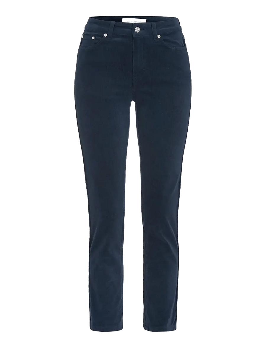 Newhouse - Nora Minicord Trousers - slim fit-byxor - navy - 1