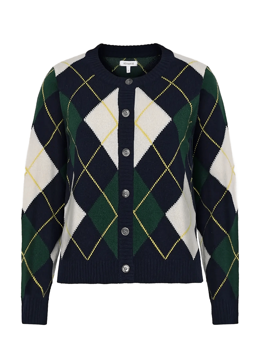 Newhouse - Khatie Argyle Cardigan - navy - 1