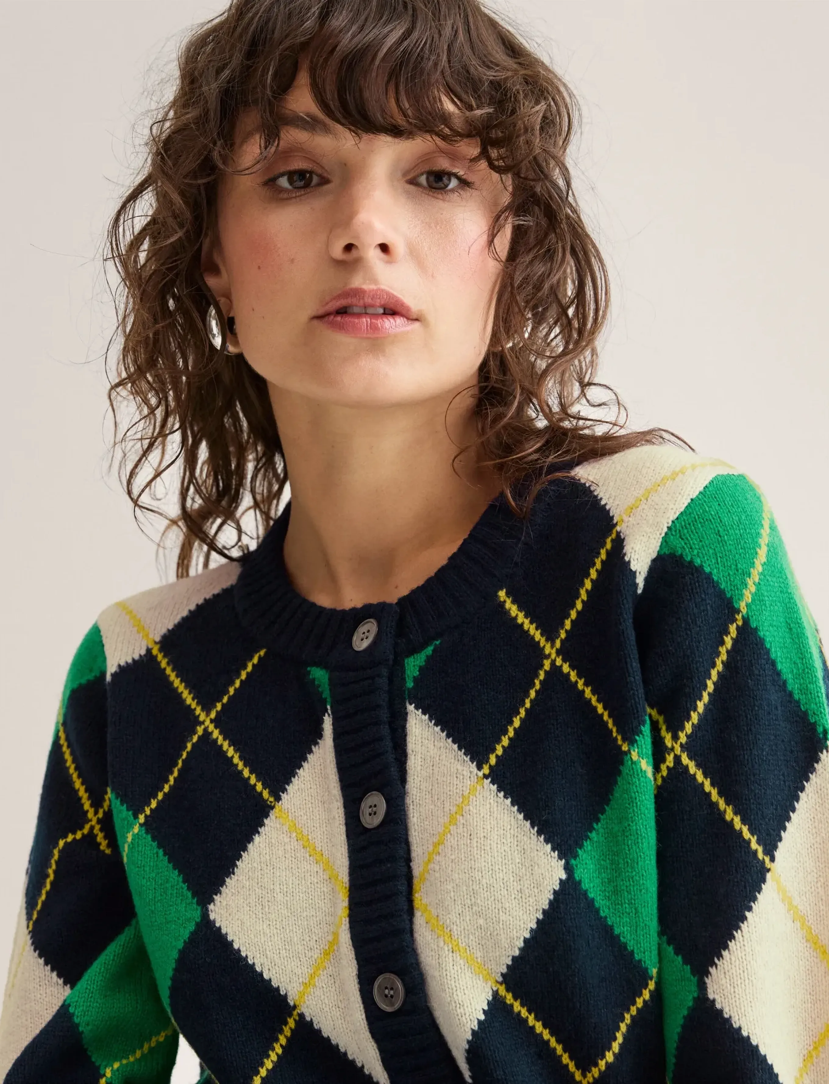 Newhouse - Khatie Argyle Cardigan - navy - 2