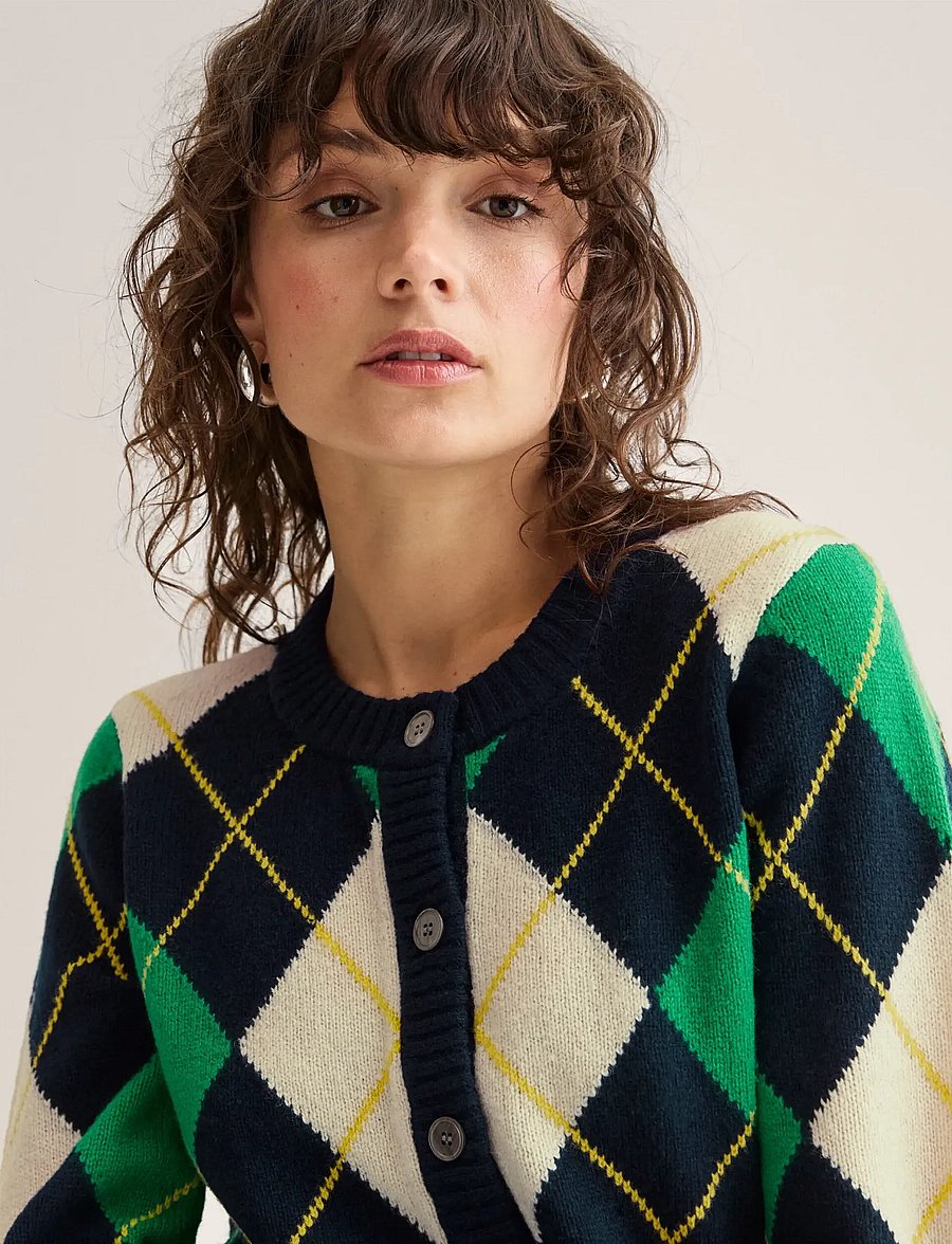 Newhouse - Khatie Argyle Cardigan - navy - 2