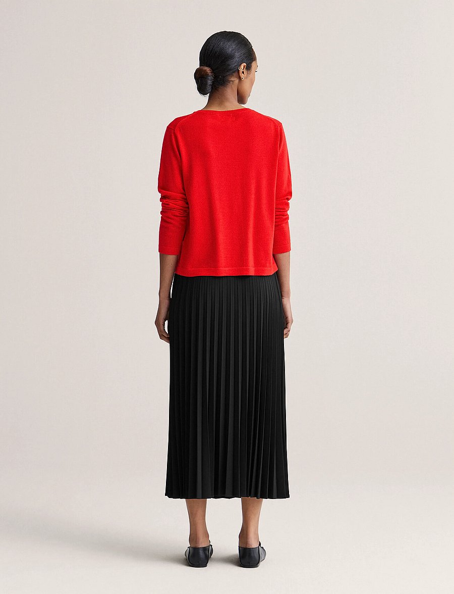 Newhouse - Paris Pearl Cardigan - strickjacken - red - 2
