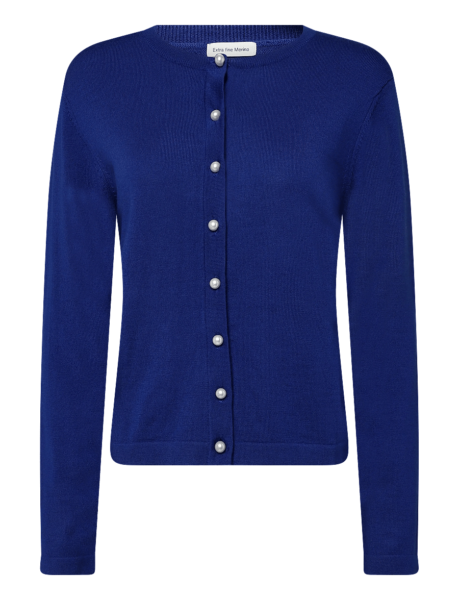 Newhouse - Paris Pearl Cardigan - rudens drabužiai - royal blue - 1