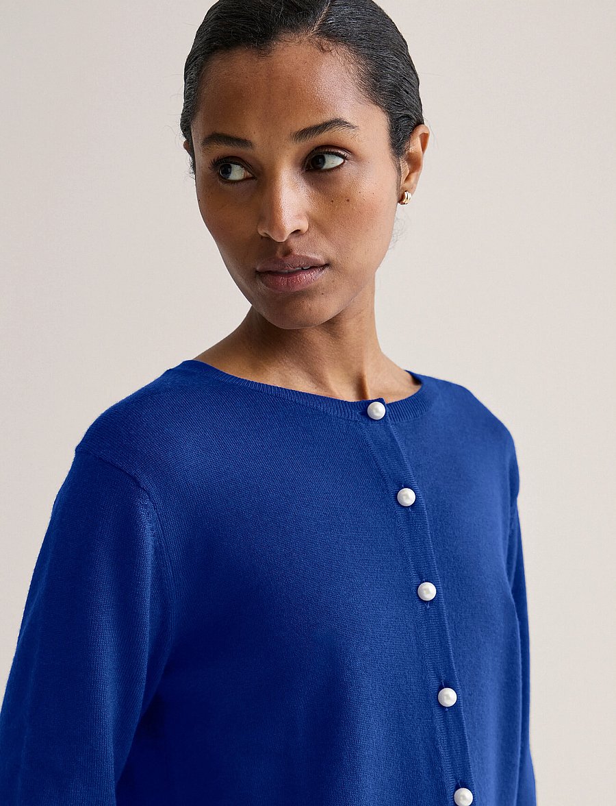 Newhouse - Paris Pearl Cardigan - rudens drabužiai - royal blue - 4