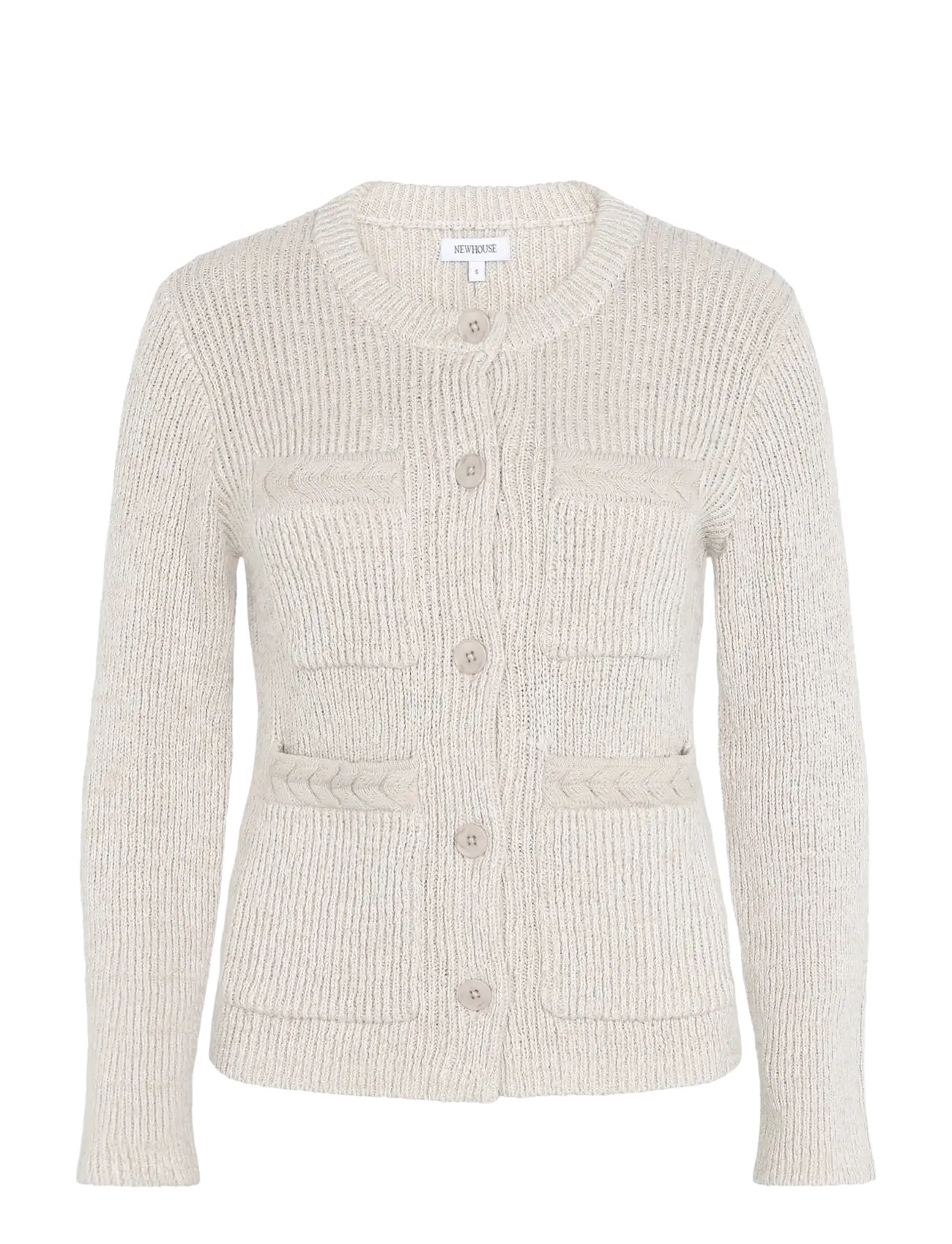 Newhouse Frankie Knitted Cardigan - Cardigans - DRIFTWOOD / beige