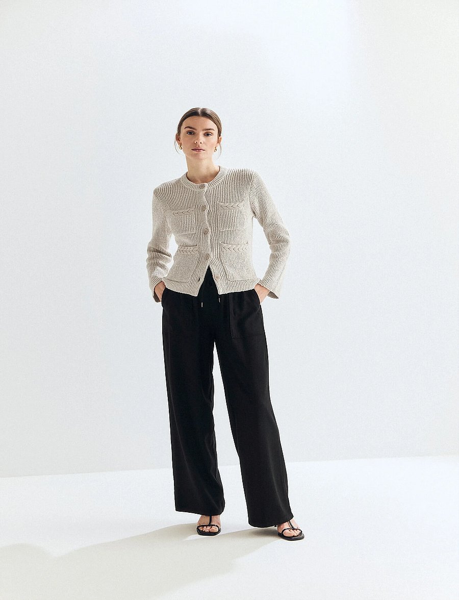 Newhouse - Frankie Knitted Cardigan - kardiganid - driftwood - 0