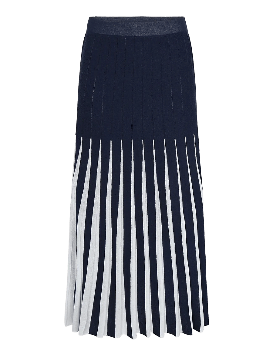 Newhouse - Charlie knitted Skirt - midi-röcke - navy - 1