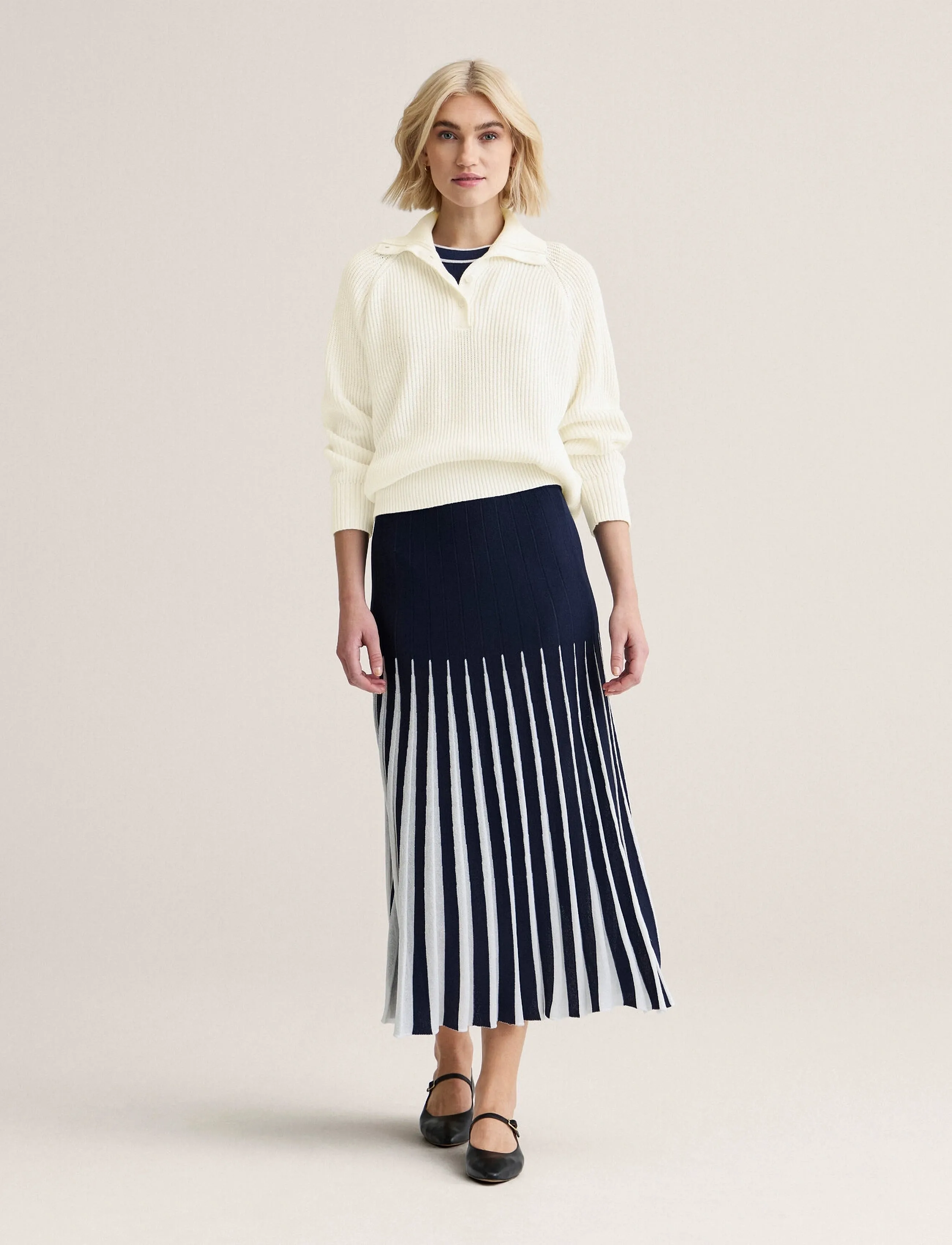 Newhouse Charlie knitted Skirt - Seelikud - NAVY / navy