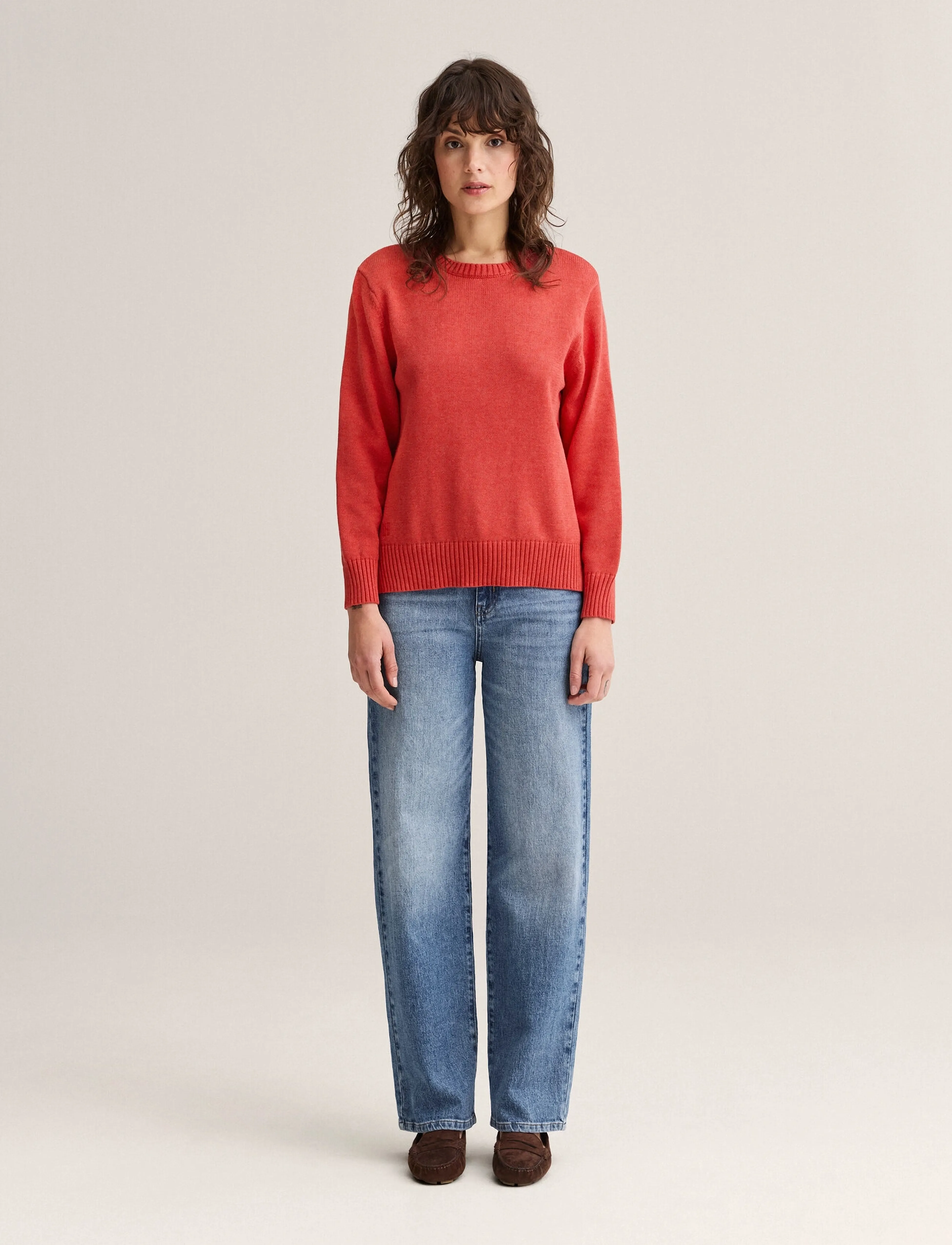 Newhouse Roe Sweater, M, Coral, Strik > Trøjer, Dame