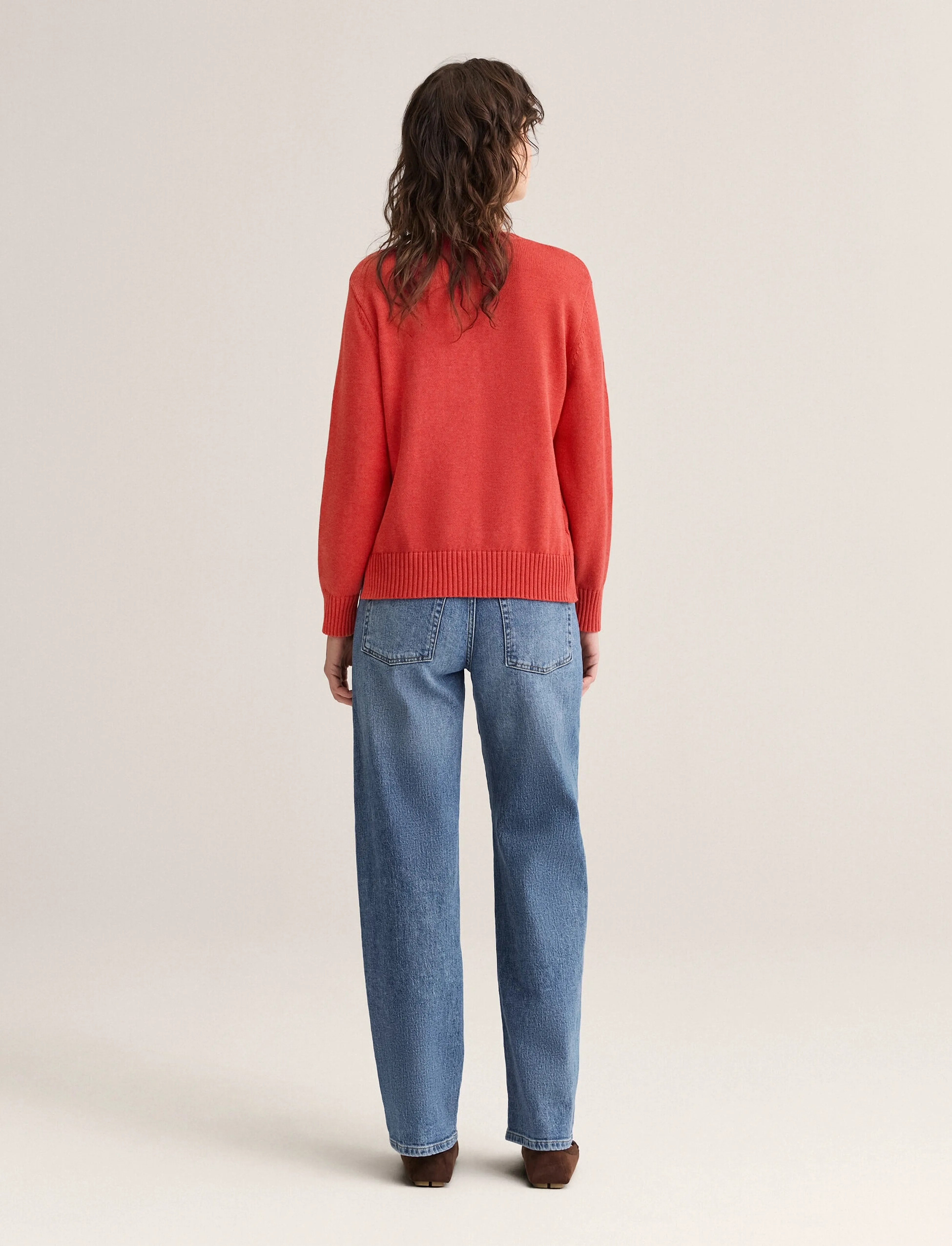 Newhouse - Roe Sweater - striktrøjer - raspberry red - 2