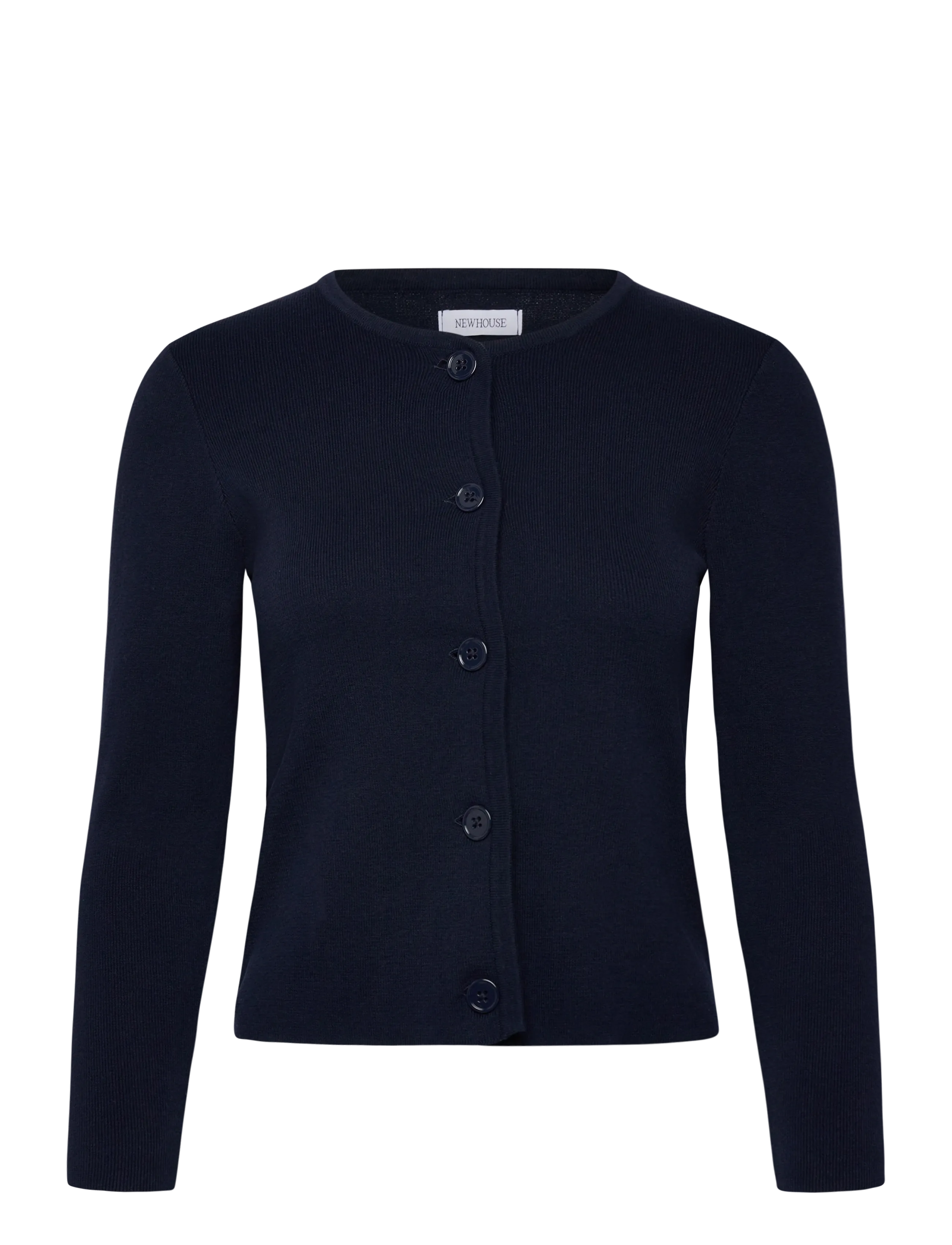 Newhouse Felicity Rib Cardigan - Tøj - NAVY / navy