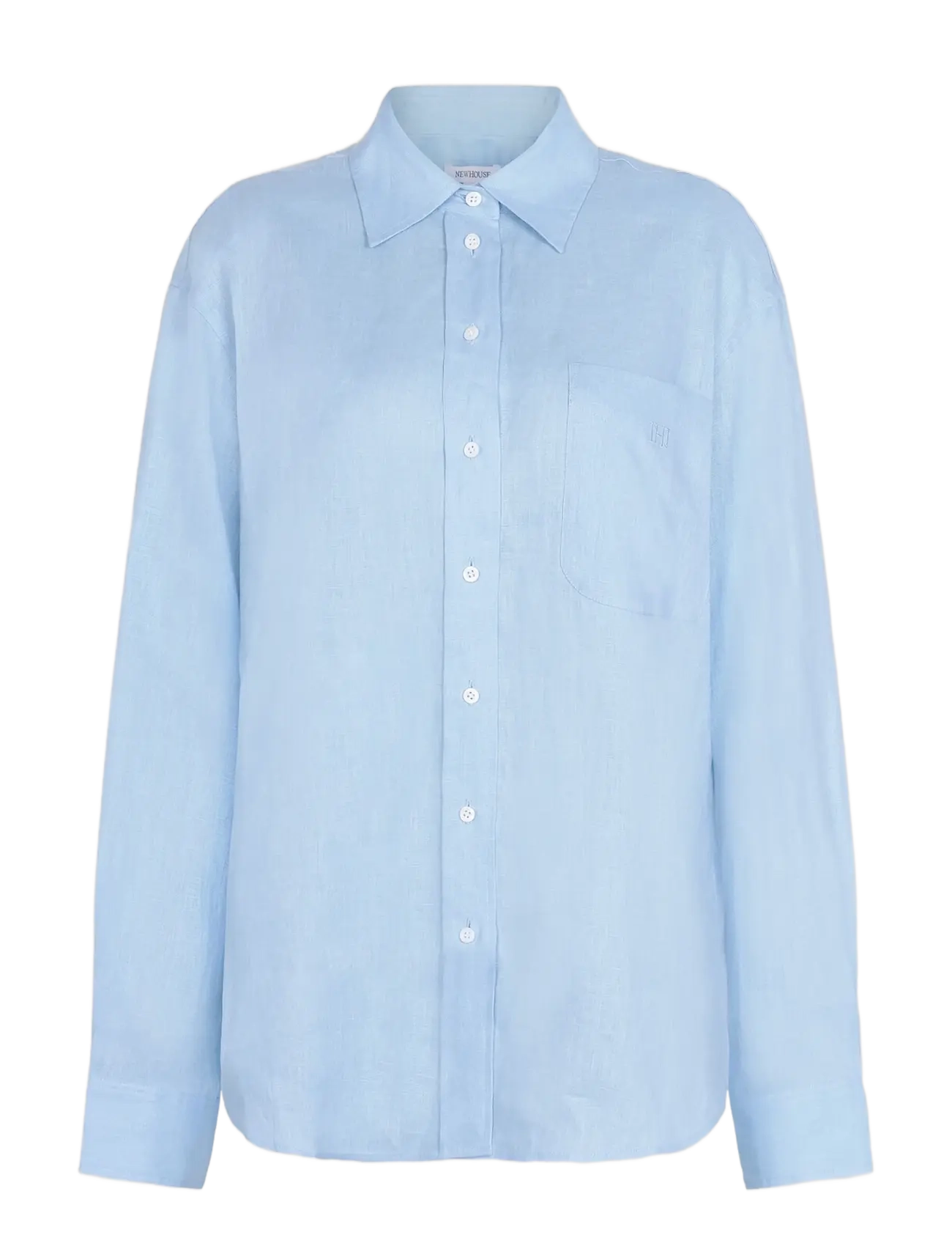 Newhouse Rafaela linen shirt - Blouses & Overhemden - LIGHT BLUE / blue