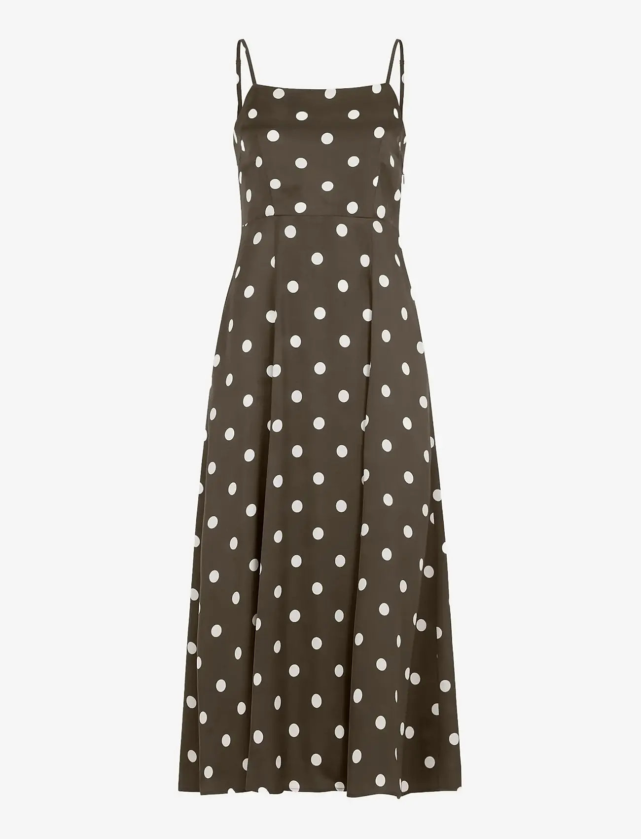 Newhouse - Beau Dot dress - summer dresses - brown - 1