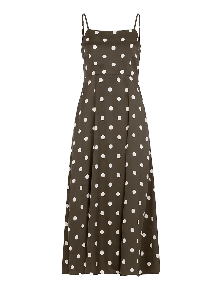 Newhouse - Beau Dot dress - sommerkjoler - brown - 1