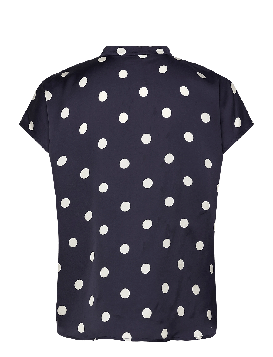 Newhouse - Jacqueline Dot Top - kortærmede bluser - navy - 2