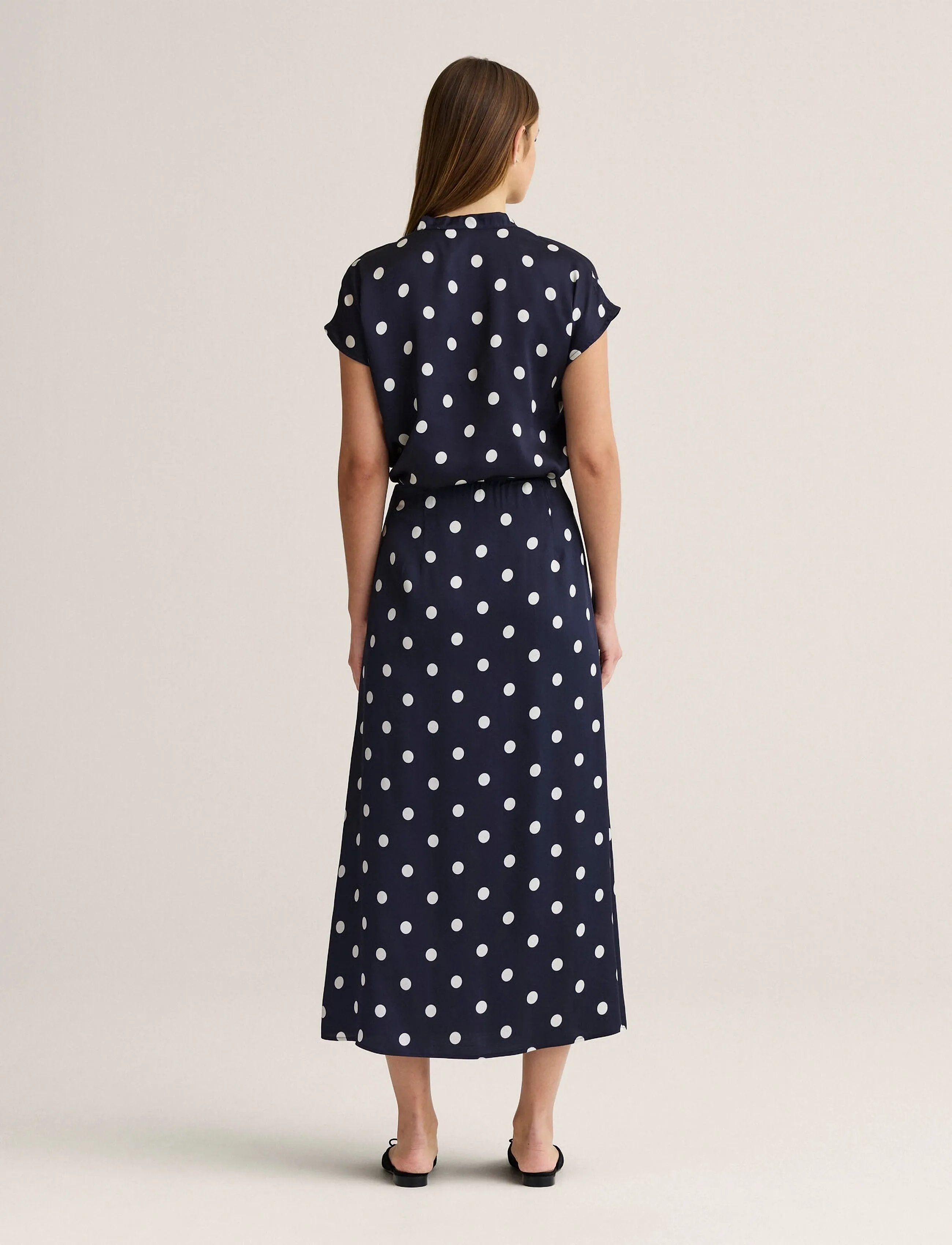 Newhouse - Jacqueline Dot Top - blouses korte mouwen - navy - 3