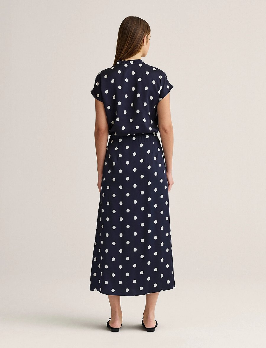 Newhouse - Jacqueline Dot Top - kortærmede bluser - navy - 3