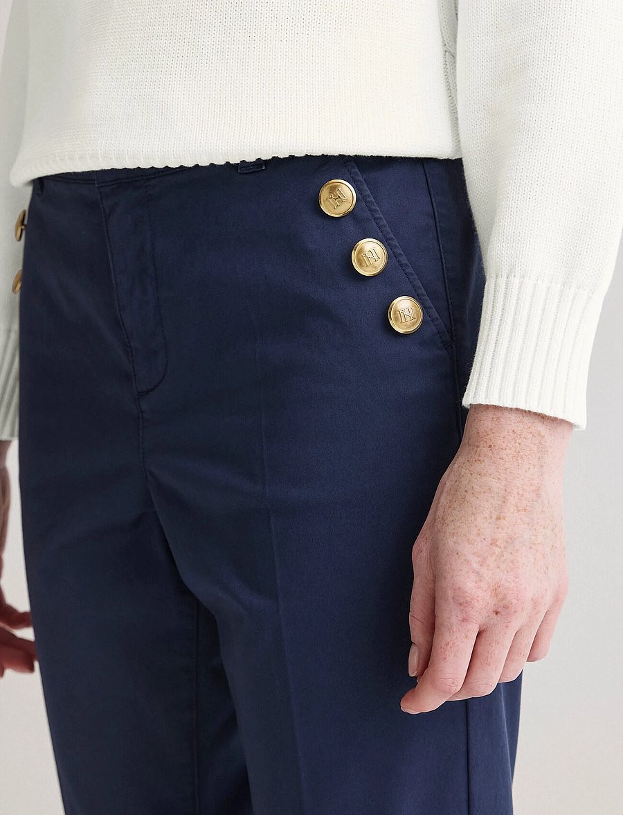 Newhouse - Cecilia Maritime Trousers - suorat housut - navy - 3