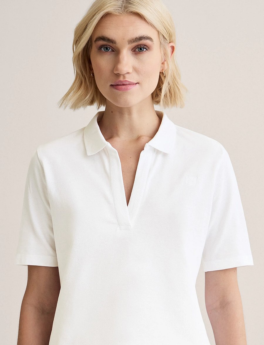Newhouse - Amber Piquét - polo shirts - white - 3