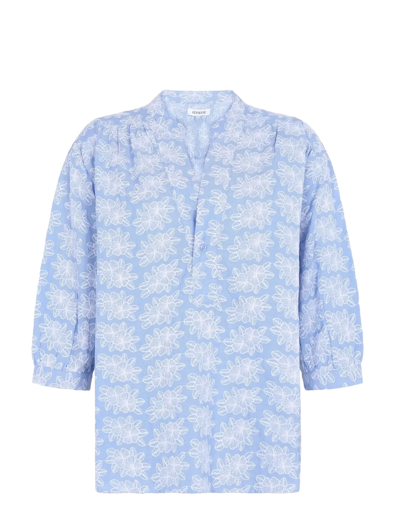 Newhouse Hannah Chambray Blouse - Transitional Layering - SOFT BLUE / blue