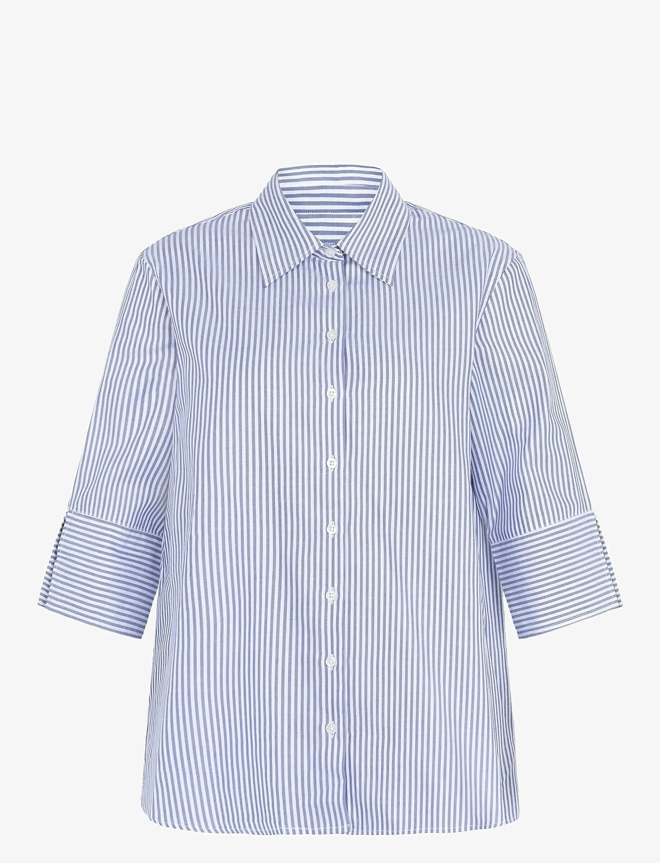 Newhouse - Mimmi Oxford Shirt - kurzärmlige hemden - navy - 1