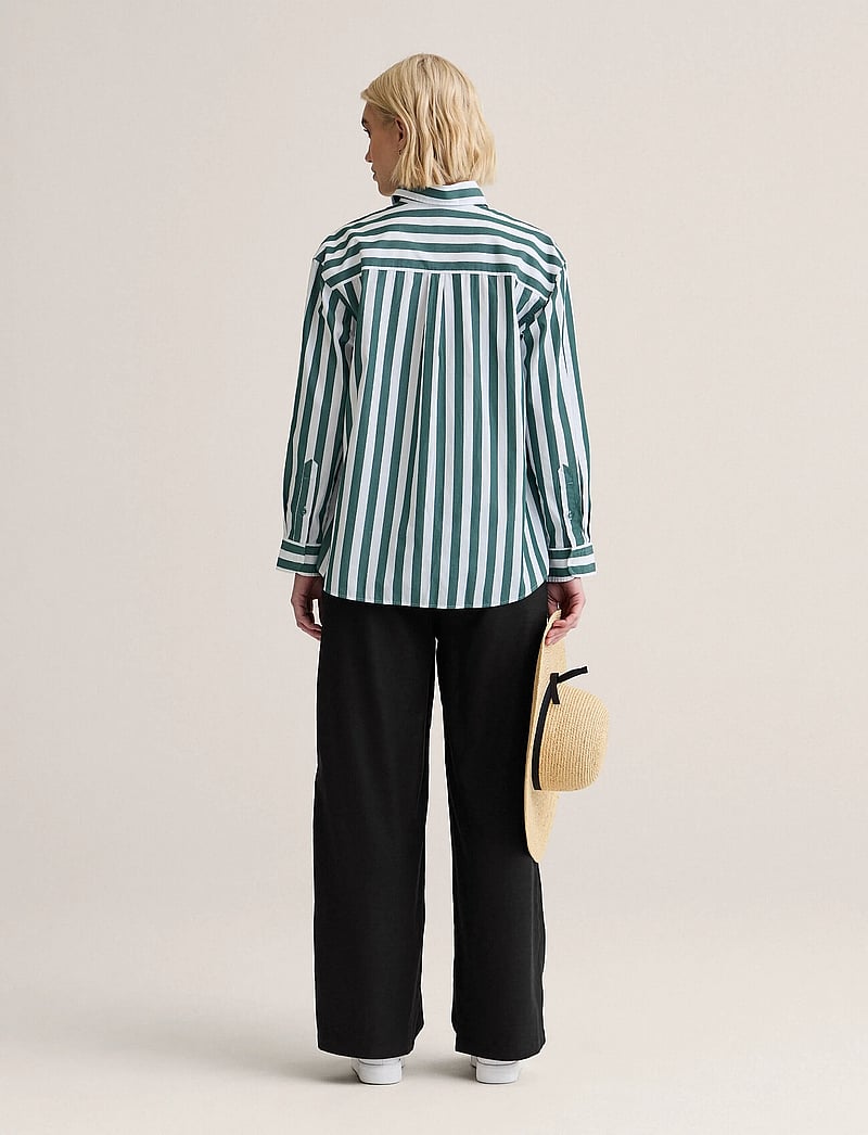 Newhouse - Rafaela Bold Streaks Shirt - langärmlige hemden - newhouse green - 2