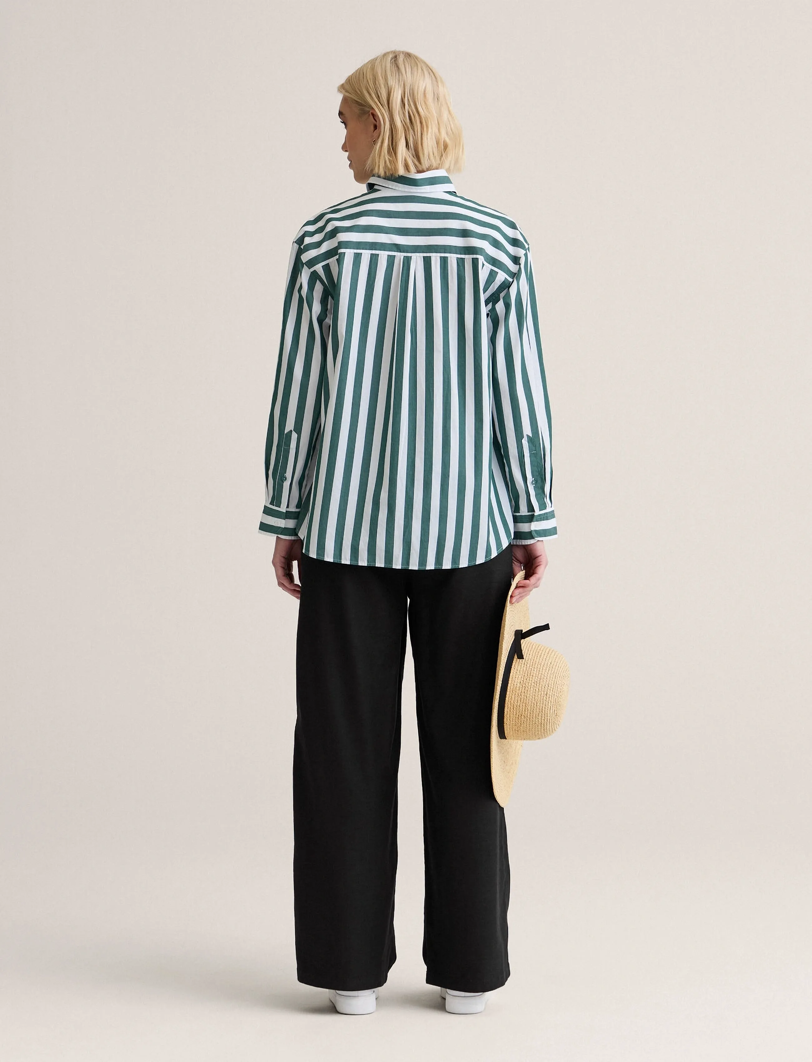 Newhouse - Rafaela Bold Streaks Shirt - langærmede skjorter - newhouse green - 2