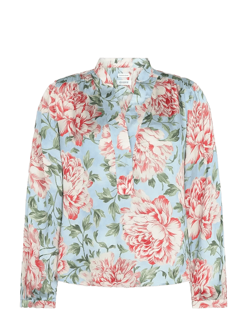 Newhouse - Sophia Rose Blouse - langärmlige blusen - light blue - 1